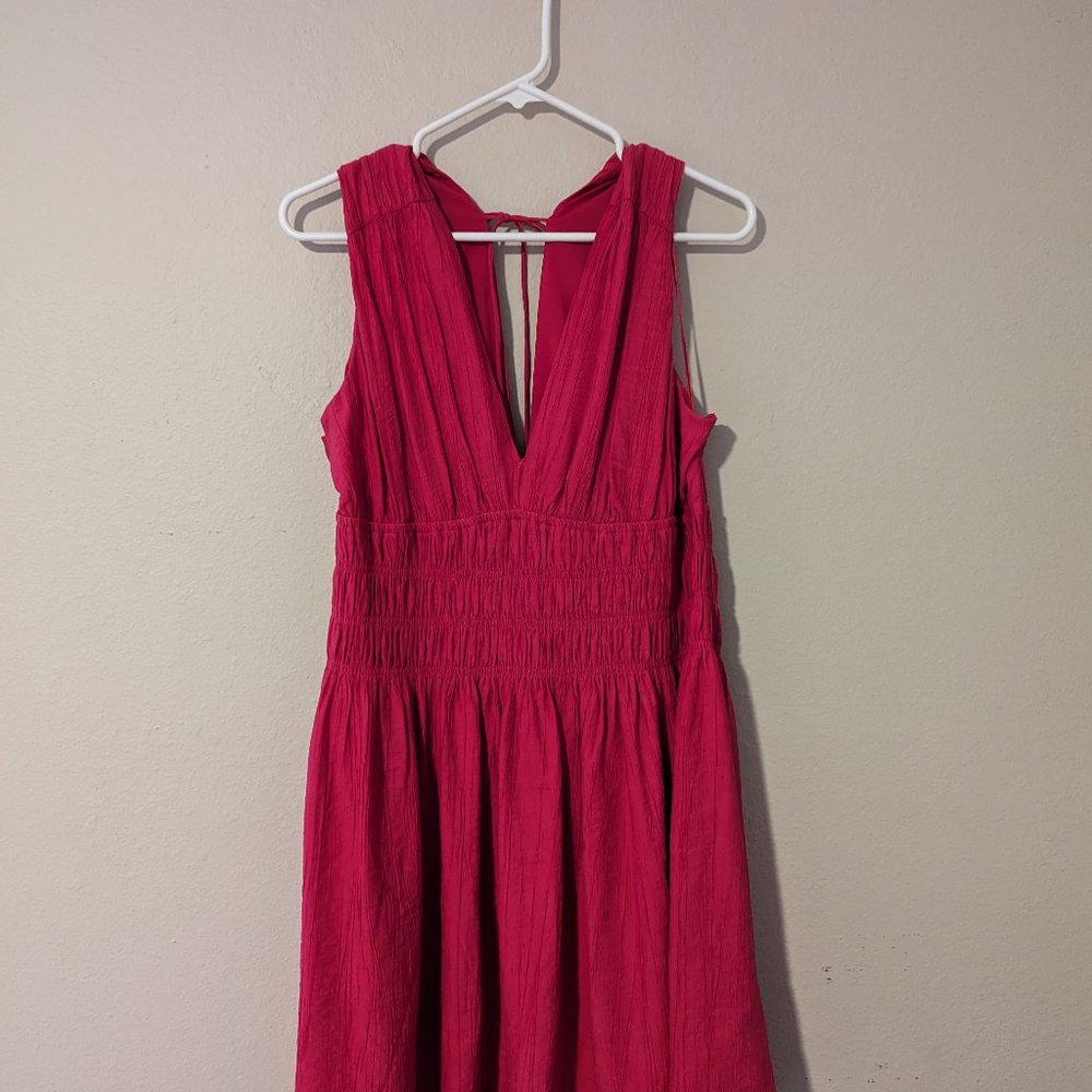 A&F Plunge Crinkle Mini Dress